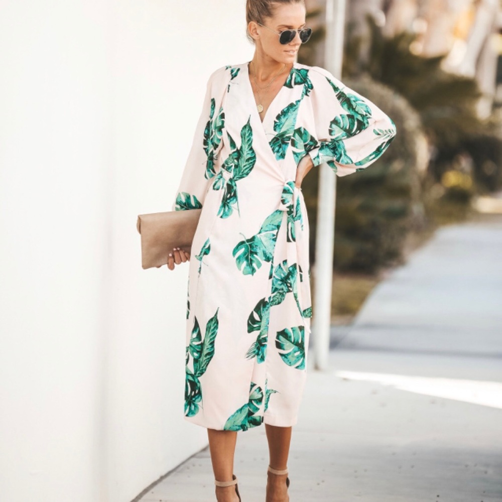 Vici Desert Palm Wrap Dress